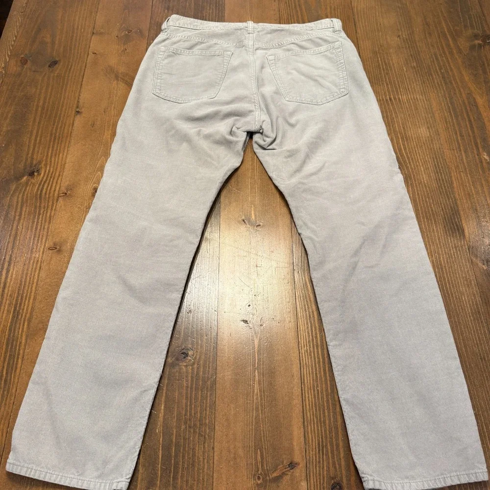 J. Crew‎ Men's Gray Corduroy Straight Leg Pants Style 770 Size 34x30
